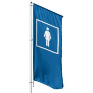 Fahne WC Damen - Wunschgröße