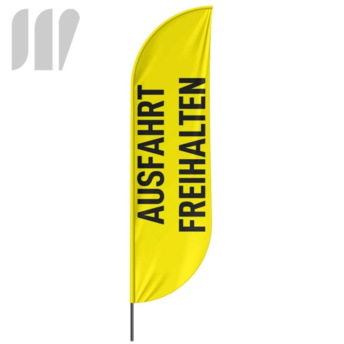 Beachflag Ausfahrt freihalten - 3 Modelle - 4 Größen