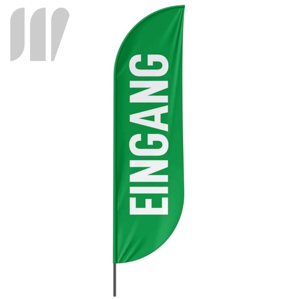 Beachflag Eingang grün - 3 Modelle - 4 Größen