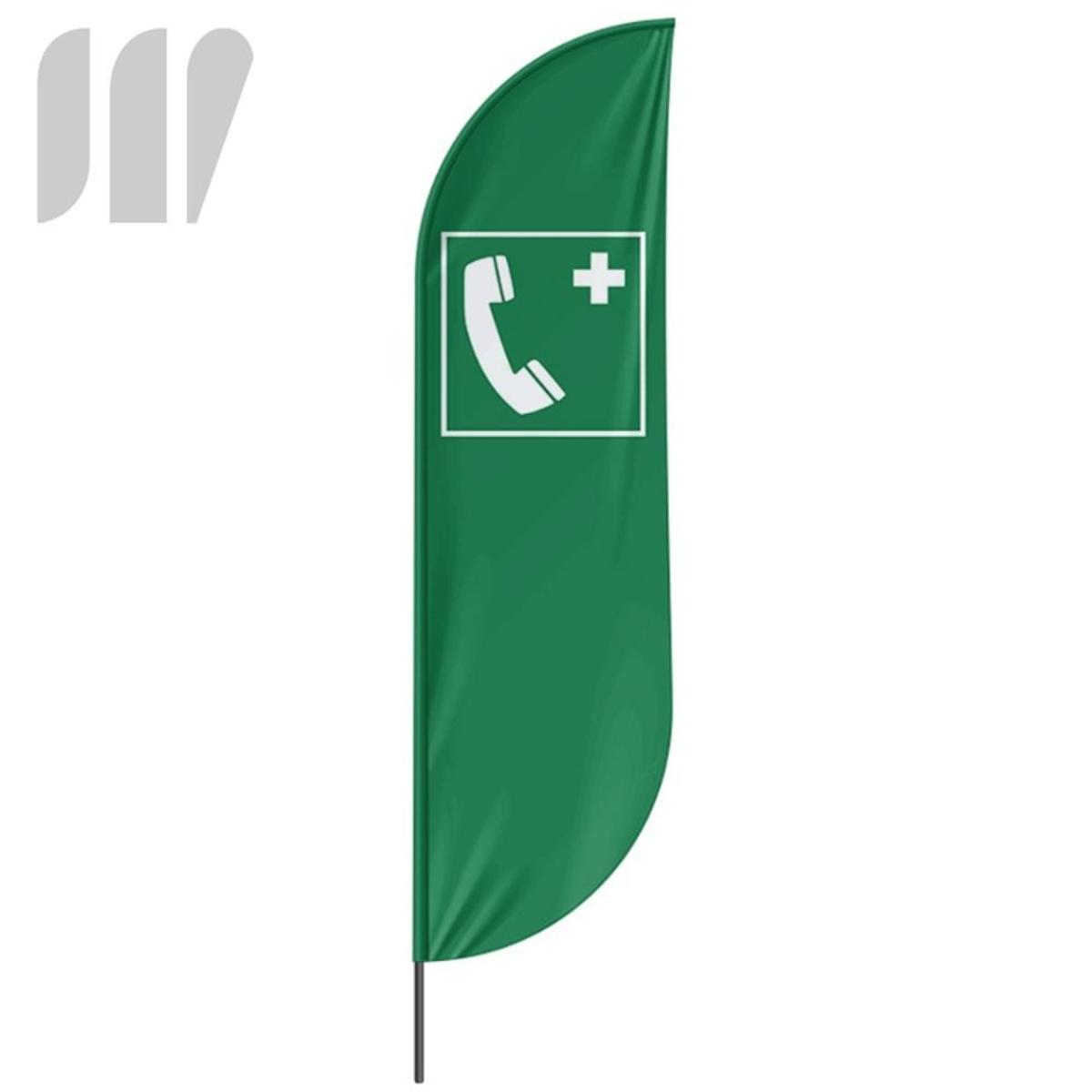 Beachflag Notfalltelefon - 3 Modelle - 4 Größen
