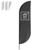 Beachflag Müll - 3 Modelle - 4 Größen