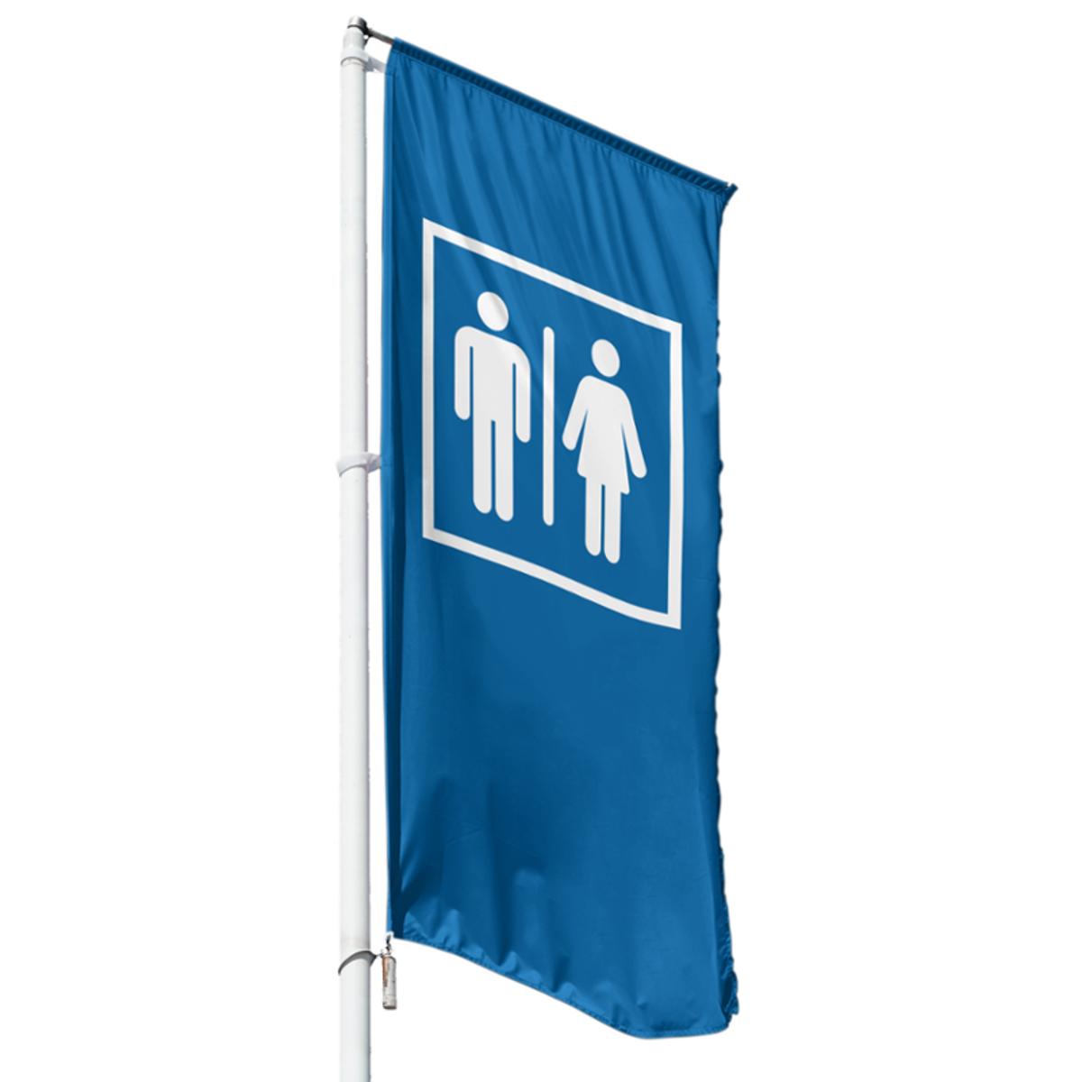 Fahne WC - Wunschgröße