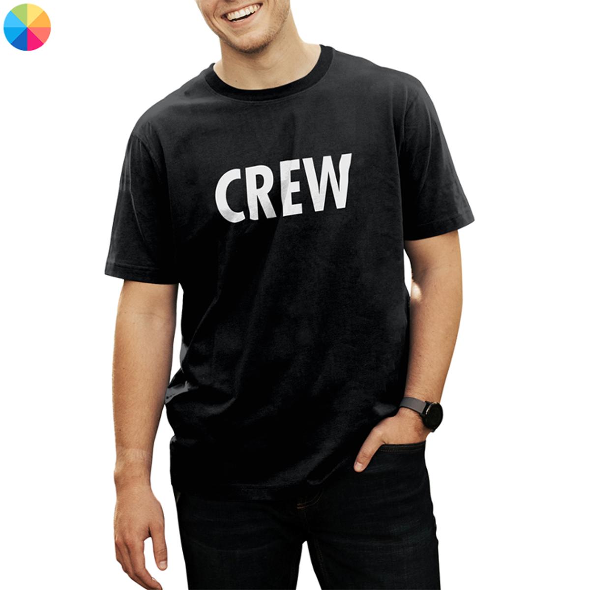 Crew T-Shirt, Druck groß, Herren