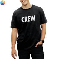 Crew T-Shirt, Druck groß, Herren